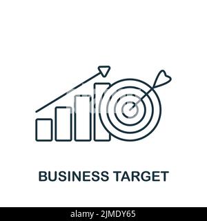 Business Target icon. Monochrome simple Business Management icon for templates, web design and infographics Stock Vector