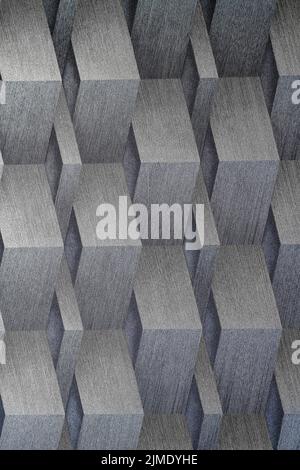 Close-up of black geometric shapes, abstract background Stock Photo