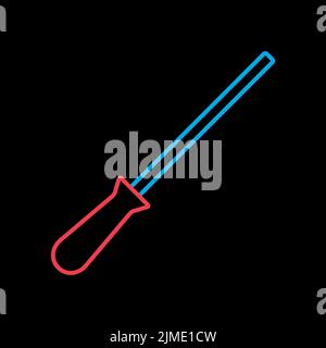 Knife sharpener vector isolated on the black icon. Kitchen appliances. Graph symbol for cooking web site design, logo, app, UI Stock Vector
