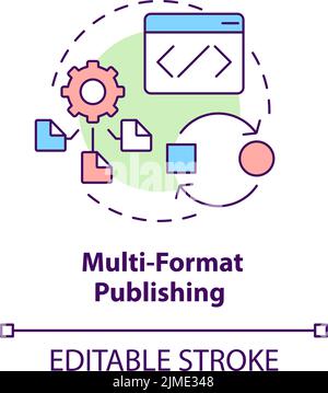 Multi-format publishing concept icon Stock Vector