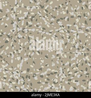 Abstract vector background with glitch grid distortion. Seamless noise texture neutral ecru beige backdrop. Brushstroke stitch weave curved broken Stock Vector