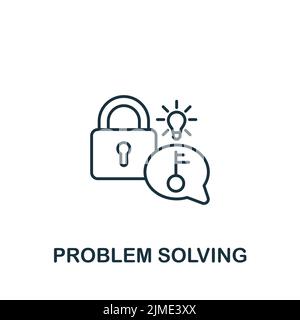 Problem Solving icon. Monochrome simple Business Motivation icon for templates, web design and infographics Stock Vector