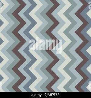 Vertical Chevrons Abstract Seamless Pattern Texture or Background, pastel blue colors and brown. Pattern for textile, fabric, wrapping. Stock Vector