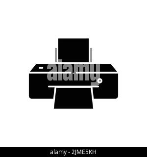Printer icon. Icon related to electronic, technology. Glyph icon style, solid. Simple design editable Stock Vector