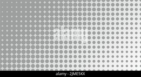 Monochrome background. Abstract waves of gray dots on a light gray background. Stock Vector