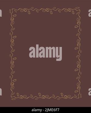 frame drawn by hand on a dark background. Vector illustration Stock Vector