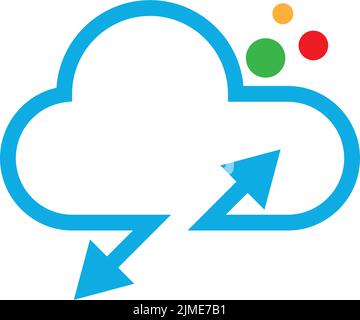 Cloud logo icon design illustration template vector Stock Vector