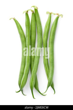 Green Beans Isolated Over White Background Stock Photo