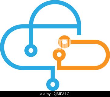 Cloud logo icon design illustration template vector Stock Vector