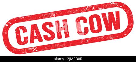 CASH COW, text on red rectangle stamp sign. Stock Photo