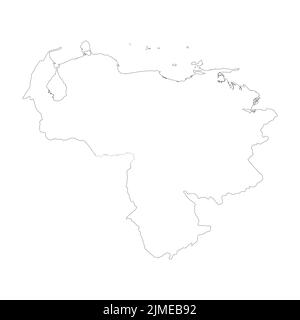 Venezuela vector country map outline Stock Vector