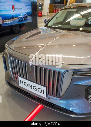 Rise of China, Hongqi Luxury Car, On Display, Oslo Airport, Oslo, Norway, Europe. Stock Photo