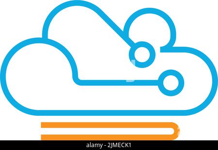 Cloud logo icon design illustration template vector Stock Vector