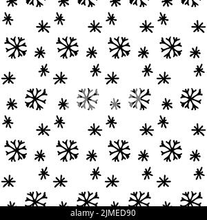 Fun and cute hand drawn snow mans seamless pattern, winter themed