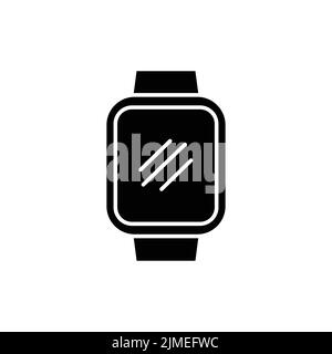 Smart watch icon. Icon related to electronic, technology. Glyph icon style, solid. Simple design editable Stock Vector