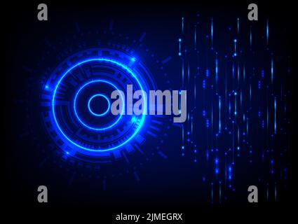 graphics design circle cog glow concept hitech technology network connection future futurist connection communication vector illustration Stock Vector