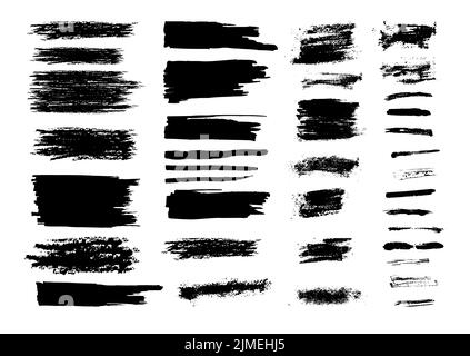 Frame made of black brush strokes. Vector illustration Stock Vector ...