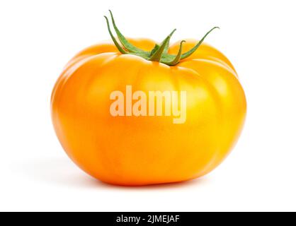 Yellow Tomato Isolated On White Background Stock Photo