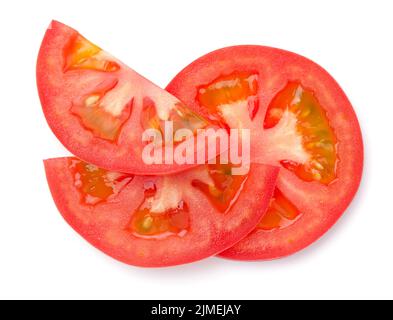Sliced Tomato Isolated On White Background Stock Photo