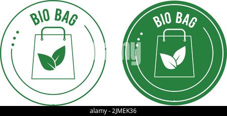 bio bag packaging icon vector illustration Stock Vector