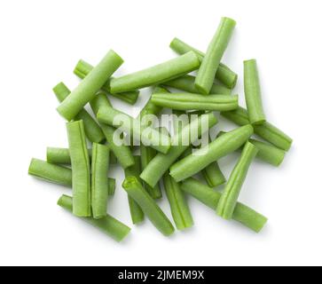 Pile Of Green Beans Isolated Over White Stock Photo