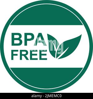 BPA, Phthalate free icon vector illustration Stock Vector