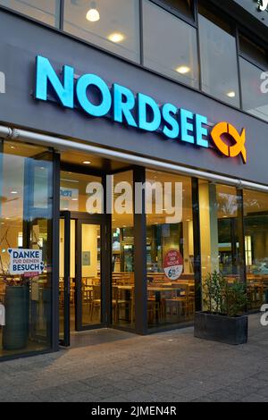 Entrance of a branch of the fast food chain Nordsee in downtown Berlin Stock Photo