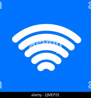 A vector illustration of WIFI icon on a blue background Stock Vector