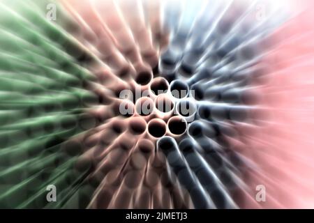 Drinking Straws as an abstract background Stock Photo