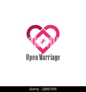 marriage lock symbol decoration icon vector Stock Vector