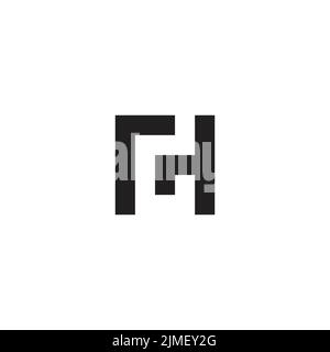 letter rg abstract square negative space logo vector Stock Vector