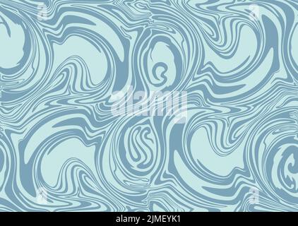 Abstract modern trendy marbled fluid veined texture imitation flowing liquid curved bended lines. Wavy vector seamless surface pattern for any project Stock Vector