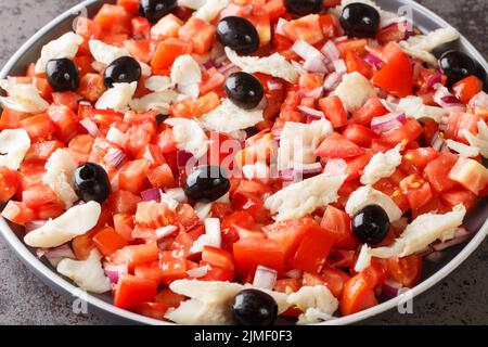 Cod Typical Range Esqueixada cod, typical dish of Catalan cuisine Stock Photo - Alamy