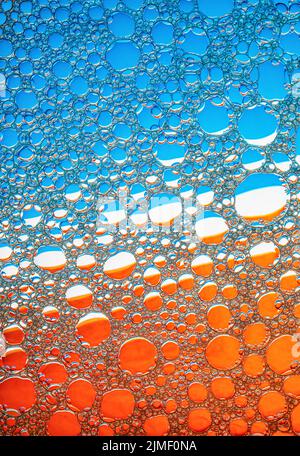 Blue and orange bubbles Stock Photo