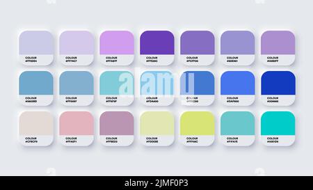Pastel Colour Catalog Inspiration Samples in RGB Stock Vector