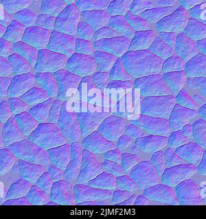 Normal map rock tiles texture, normal mapping Stock Photo