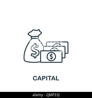 Capital icon. Monochrome simple icon for templates, web design and infographics Stock Vector