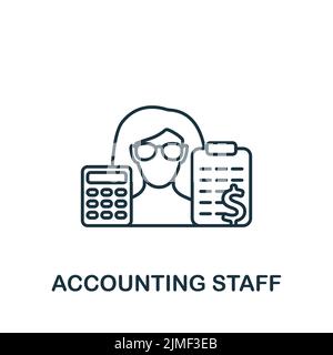 Accounting Staff icon. Monochrome simple Business Training icon for templates, web design and infographics Stock Vector