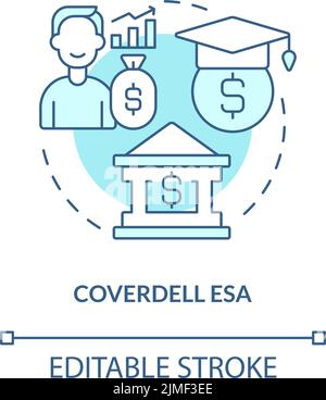Coverdell ESA turquoise concept icon Stock Vector