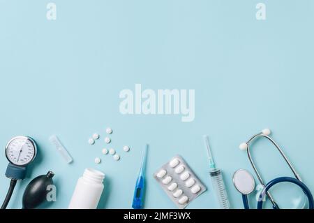 Medical concept. flat lay Stock Photo