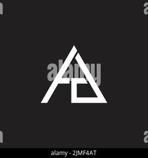 letter ad triangle line geometric simple logo vector Stock Vector