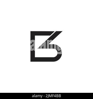 letter rb mono line simple logo vector Stock Vector