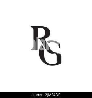 letter rg linked ribbon fashion logo vector Stock Vector