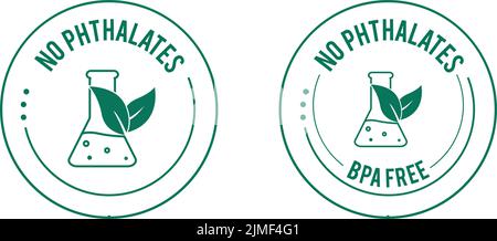 no phthalate, BPA free icon vector illustration Stock Vector