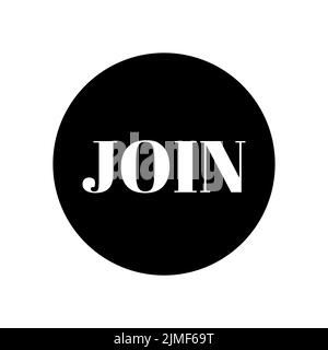 Join button vector icon. Join typography icon. Stock Vector