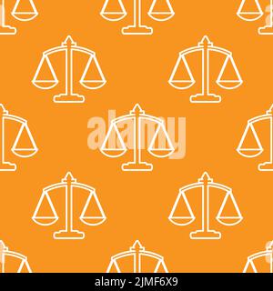 Justice or law icon scales seamless pattern design Stock Vector