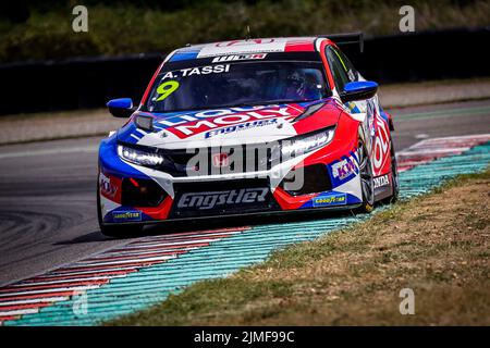 09 TASI Attila (HUN), Équipe LIQUI MOLY Engstler, Honda Civic Type R TCR, action during the WTCR - Race of Alsace Grand Est 2022, 7th round of the 2022 FIA World Touring Car Cup, on the Anneau du Rhin from August 6 to 7 in Biltzheim, France - Photo Paulo Maria / DPPI Stock Photo