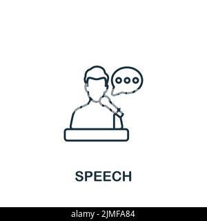 Speech icon. Monochrome simple Business Training icon for templates, web design and infographics Stock Vector