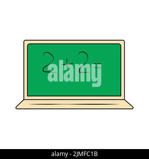 School Board Isolated Element on White Background Stock Vector