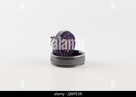 round stamp  for prescription forms and signatures isolation Stock Photo